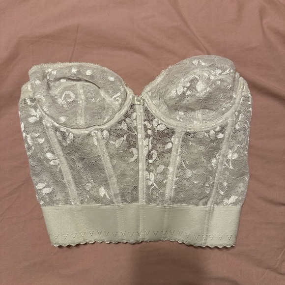 Sears Tops Vintage Sears Darling White Lace Bustier Corset Top